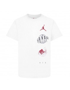 Camiseta NIKE JDB AIR GLOBE JORDAN SS TEE 95D121 001 Blanco