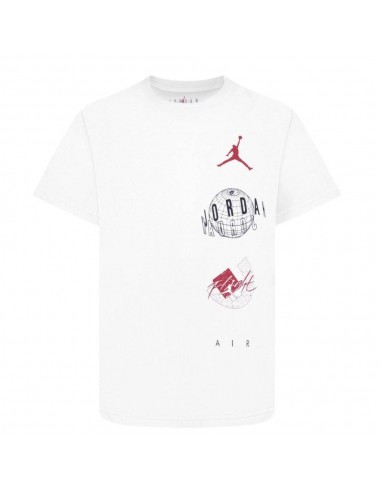 Camiseta NIKE JDB AIR GLOBE JORDAN SS TEE 95D121 001 Blanco