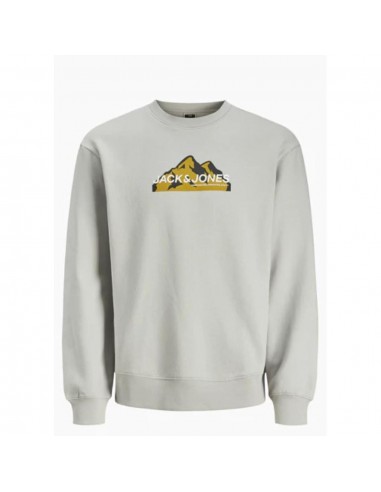 Sudadera JACK & JONES JCOMOUNTAIN LOGO SWEAT CREW NECK 12262094 Gris Gris