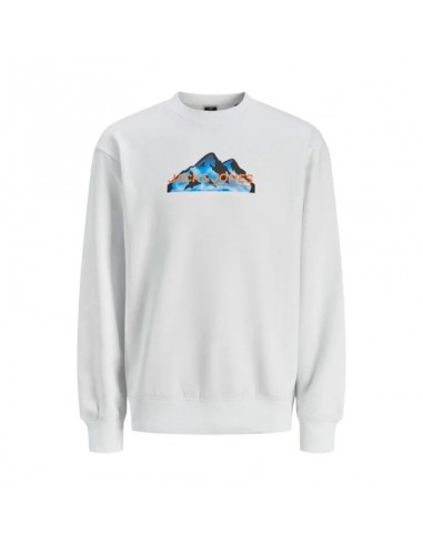 Sudadera JACK & JONES JCOMOUNTAIN LOGO SWEAT CREW NECK 12262094 Blanco Blanco