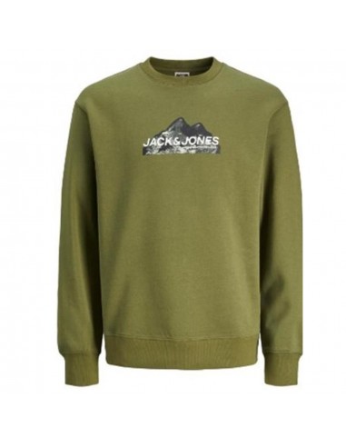 Sudadera JACK & JONES JCOMOUNTAIN LOGO SWEAT CREW NECK 12262094 Verde Verde