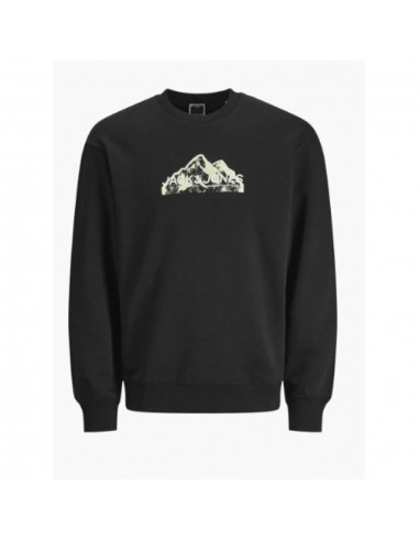 Sudadera JACK & JONES JCOMOUNTAIN LOGO SWEAT CREW NECK 12262094 Negro Negro