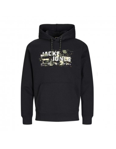 Sudadera JACK & JONES JCOOUTDOOR LOGO SWEAT HOOD SN 12261670 Negro Negro