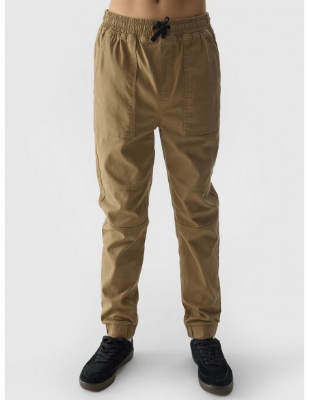 Pantalon largo 4F TROUSERS CAS M588-NIÑO-81S-MARRON