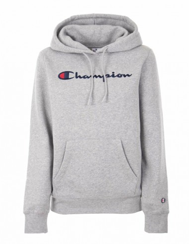 SUDADERA CHAMPION-Hooded Sweatshirt-116579-EM006-OXGM-MUJER-GRIS-NEGRO