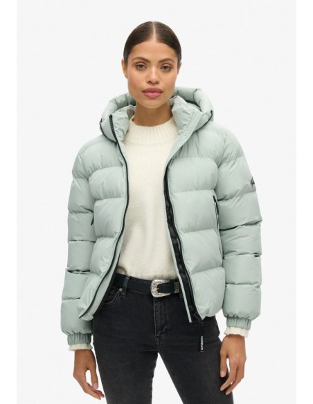 HOODED LUXE SPORTS PUFFER jacket