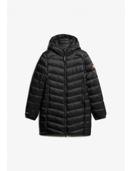 HOODED FUJI MID PADDED JACKET BLACK