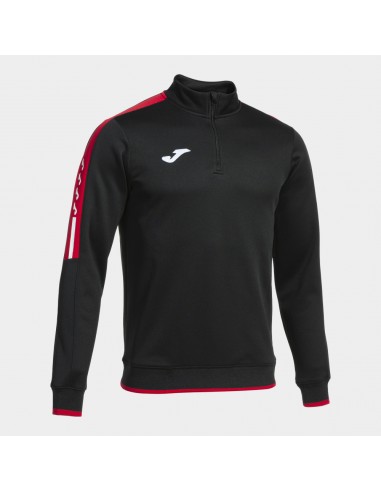 JOMA SUDADERA OLIMPIADA 1/2 ZIP NEGRO/ROJO