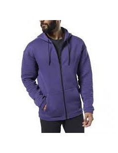Sudadera REEBOK WOR FLEECE FZ HOOD DY7805 Morado