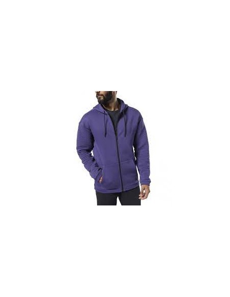 Sudadera REEBOK WOR FLEECE FZ HOOD DY7805 Morado