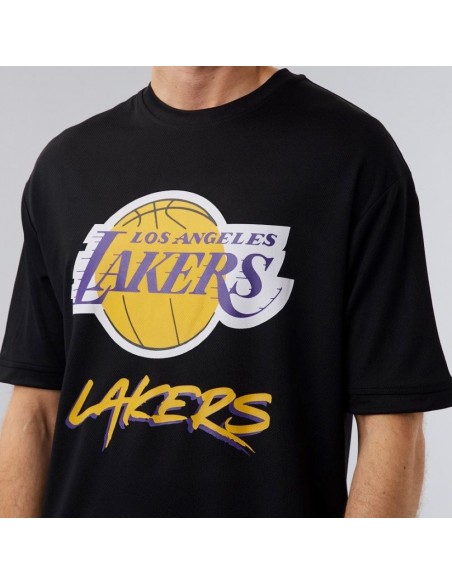 Camiseta NEW ERA NBA SCRIPT MESH TEE LOSLAK  BLKTRP 60284737 Negro