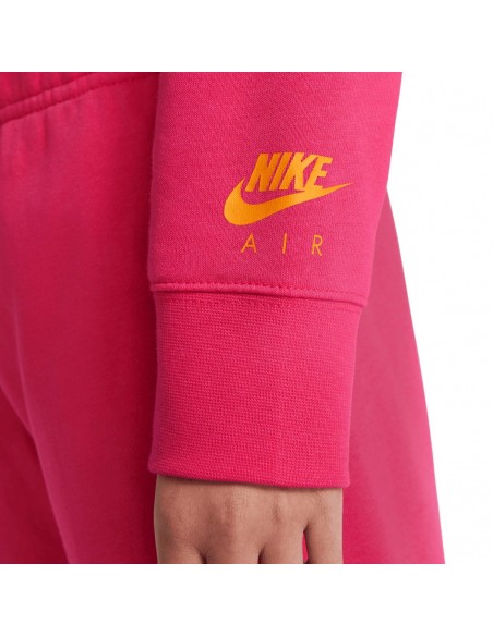 Sudadera NIKE G NSW AIR FT CROP HOODIE DM8372 666 Rosa