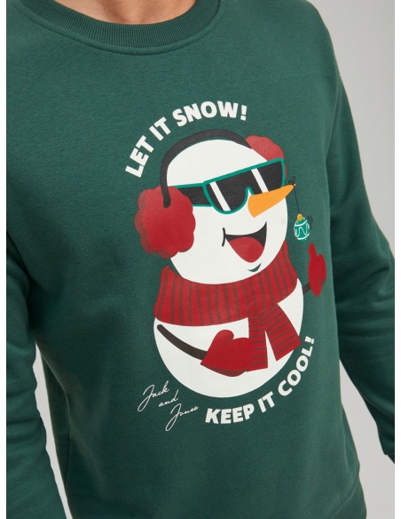 Sudadera JACK & JONES JORTOON SWEAT 12219685 VERDE Verde