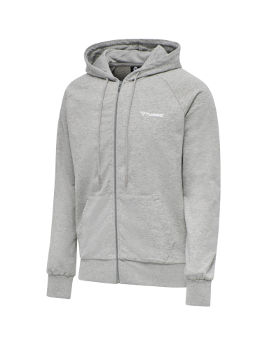 SUDADERA ABIERTA CON CAPUCHA HUMMEL HOMBRE ALGODON GRIS 211165 HMLLSAM ZIP HOODIE