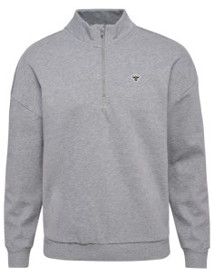 SUDADERA MEDIA CREMALLERA HOMBRE HUMMEL GRIS ALGODON...