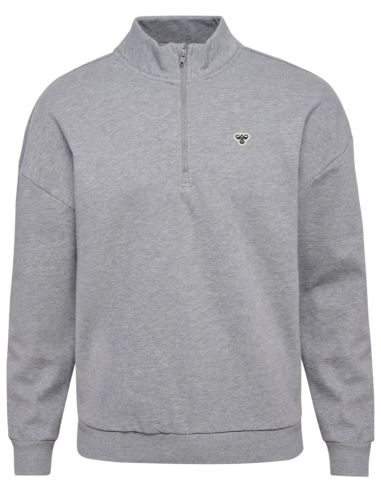 SUDADERA MEDIA CREMALLERA HOMBRE HUMMEL GRIS ALGODON HOMBRE SIN CAPUCHA 226033