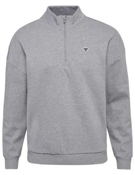 SUDADERA MEDIA CREMALLERA HOMBRE HUMMEL GRIS ALGODON HOMBRE SIN CAPUCHA 226033