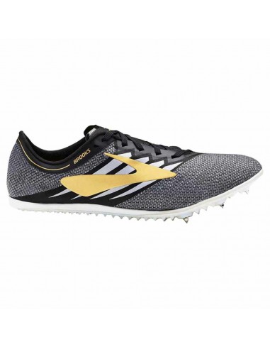 ZAPATILLAS CLAVOS ATLETISMO BROOKS ELMN8V4 NEGRO DORADO