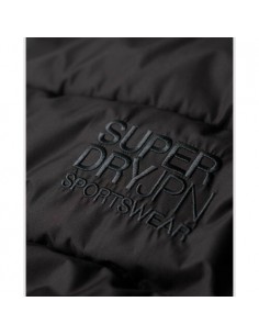 HOODED SPORTS PUFFER JACKET NEGRA