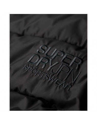 HOODED SPORTS PUFFER JACKET NEGRA