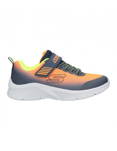 Calzado multideporte SKECHERS-MICROSPEC - ZORVA-403826LORNV-NARANJA-AZUL-NIÑO