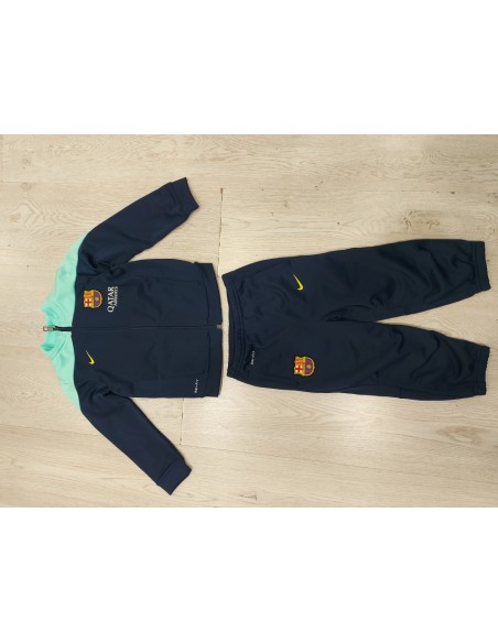 CHANDAL NIKE FUTBOL CLUB BARCELONA 2013/2014 AZUL MARINO/VERDE