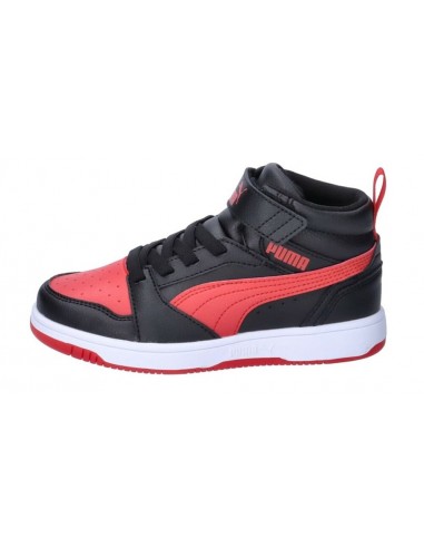 Calzado tiempo libre PUMA 393832-11-Puma Rebound V6 Mid AC+ PS-KIDS/BEBÉ-NEGRO-ROJO