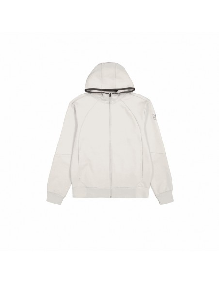 CHAMPION HOODED FZ SWEATSHIRT INTERLOCK BEIGE 220395 ES057