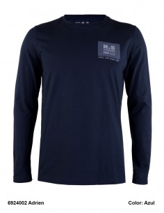 CAMISETA MANGA LARGA HOMBRE ALGODÓN SPHERE MARINO