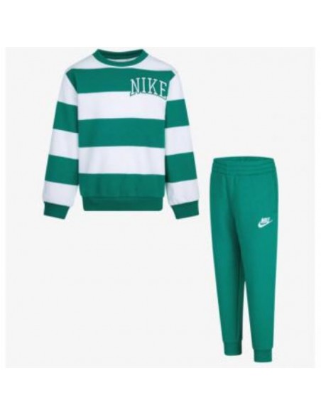 Chandal NIKE NKN N NSW CLUB SNL STRIPE CREW 86M256 E6Z Verde