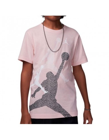 Camiseta NIKE JDB GRADIENT STACKED JM SS TEE 95D119 AHC Rosa