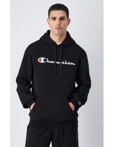 sudadera champion negra, logo grande