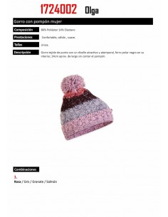 GORRO SPHERE INVIERNO PUNTO POMPOM MUJER OLGA