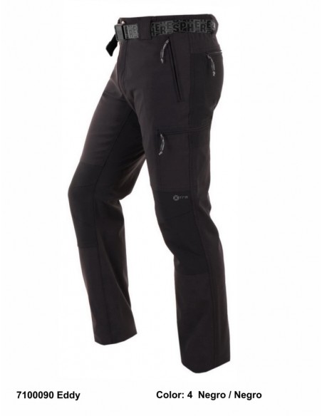 Pantalón Trekking Poliéster/Elastano Sin Perchar  ROJO-NEGRO NEWEDDY
