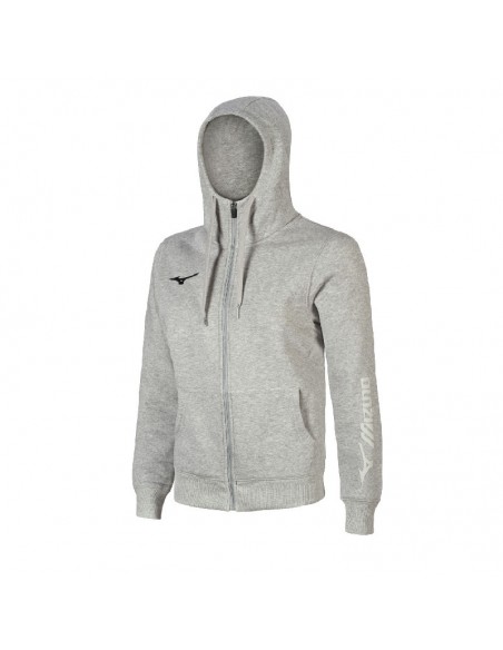 SUDADERA ABIERTA CON CAPUCHA MIZUNO ALGODON
