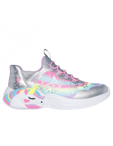 Zapatillas luces Unicornio plateadas Skechers