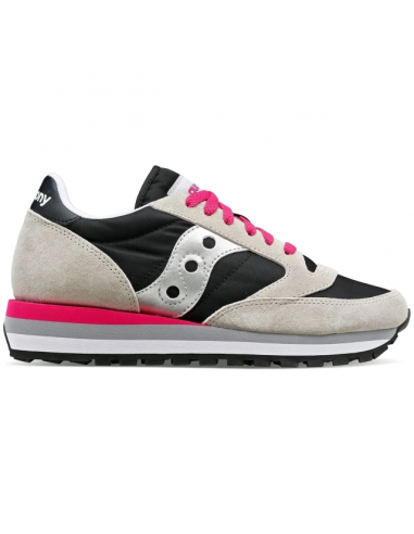 SAUCONY RETRORUNNING JAZZ TRIPLE NEGRO ROSA PLATA