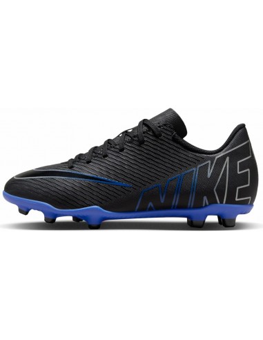 BOTAS DE FÚTBOL NIKE JR VAPOR 15 CLUB FG/MG NEGRO-AZUL