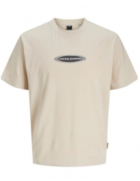 Camiseta JACK & JONES JCOPACER BRANDING PRINT 12273880 BEIGE Beige