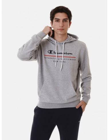 Sudadera CHAMPION Hooded Sweatshirt-219729-EM006-GRIS-NEGRO-HOMBRE