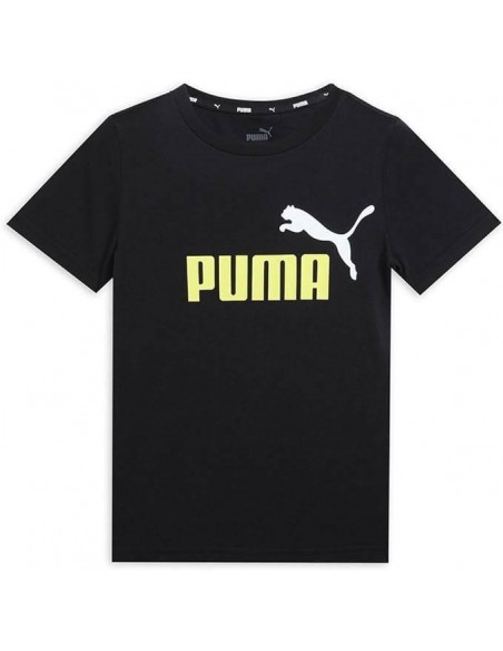 Camiseta de manga corta PUMA 586985-31-ESS+ 2 Col Logo Tee B-UNISEX JUNIOR-VERDE