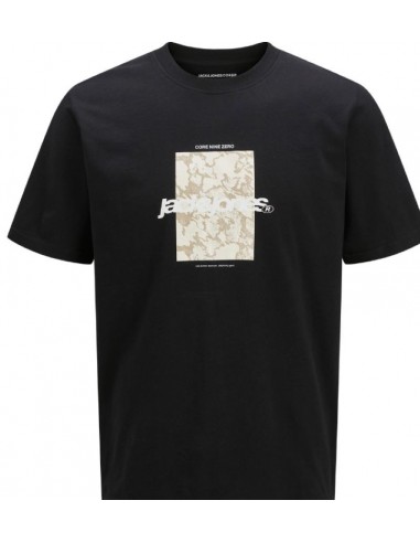 Camiseta JACK & JONES JCOTARMAC CAMO FRONT TEE 12273239 NEGRO Negro