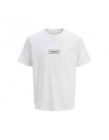 Camiseta JACK & JONES JORSPLIT FAKESTITCH BRANDING 12273182 BLANCO Blanco