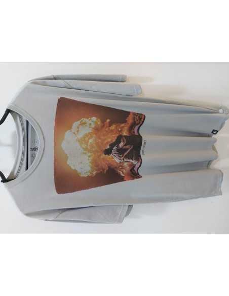 CAMISETA DIRTY VELVET AMOR ATÓMICO GRIS