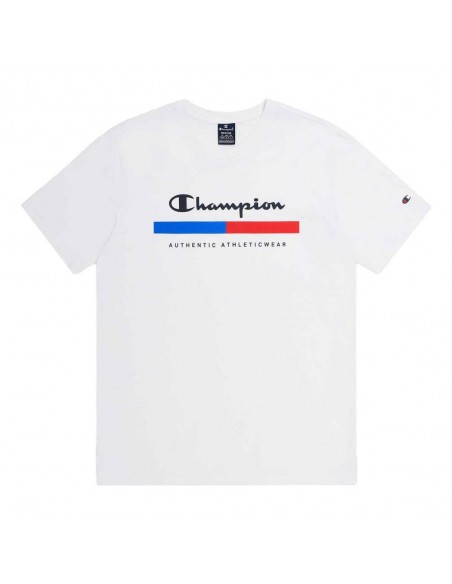 CAMISETA MANGA CORTA HOMBRE CHAMPION Crewneck T-Shirt-219735-WW001-BLANCO-HOMBRE