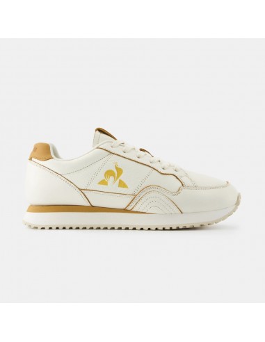 ZAPATILLAS LE COQ SPORTIF  JET STAR 2 PREMIUM LEATHER BLANCO/MARRÓN PIEL