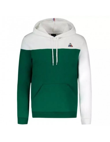 SUDADERA CON CAPUCHA DE HOMBRE LE COQ SPORTIF BAH HOODY BLANCO/VERDE