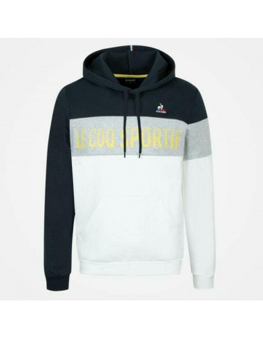 SUDADERA CON CAPUCHA HOMBRE LE COQ SPORTIF SAISON 2 HOODY MARINO/GRIS/BLANCO