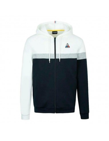 SUDADERA CON CAPUCHA HOMBRE LE COQ SPORTIF SAISON 2 FZ HOODY MARINO/GRIS/BLANCO