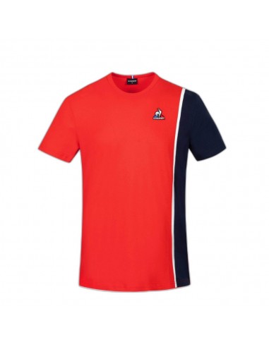 CAMISETA HOMBRE LE COQ SPORTIF SAISON 1 TEE SS Nº1 ROJO/MARINO